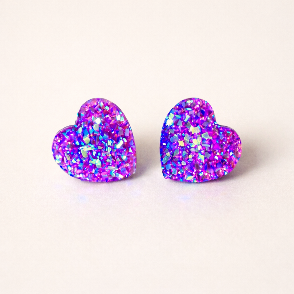 Prism Heart Studs