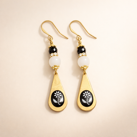 Midnight Meadow Drop Earrings