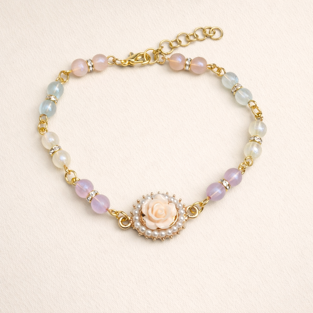 Iridescent Rose Halo Bracelet