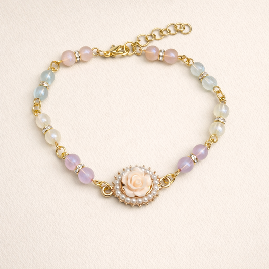 Iridescent Rose Halo Bracelet