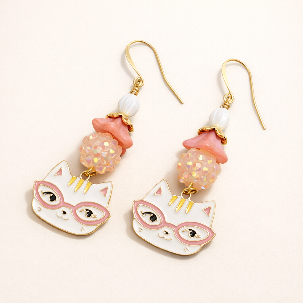Retro Cat Daydream Earrings