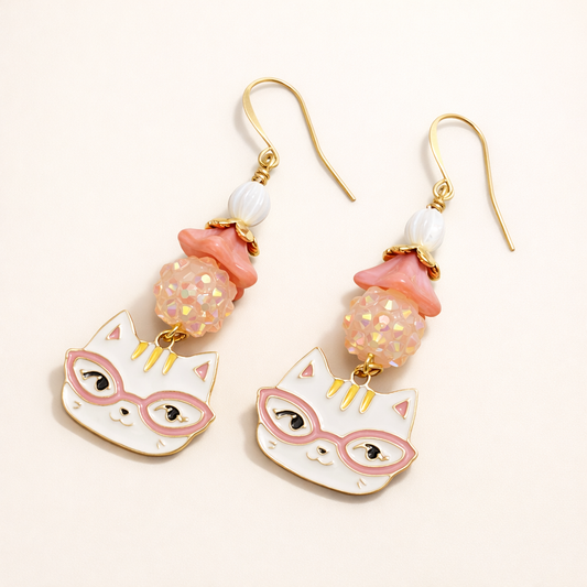 Retro Cat Daydream Earrings