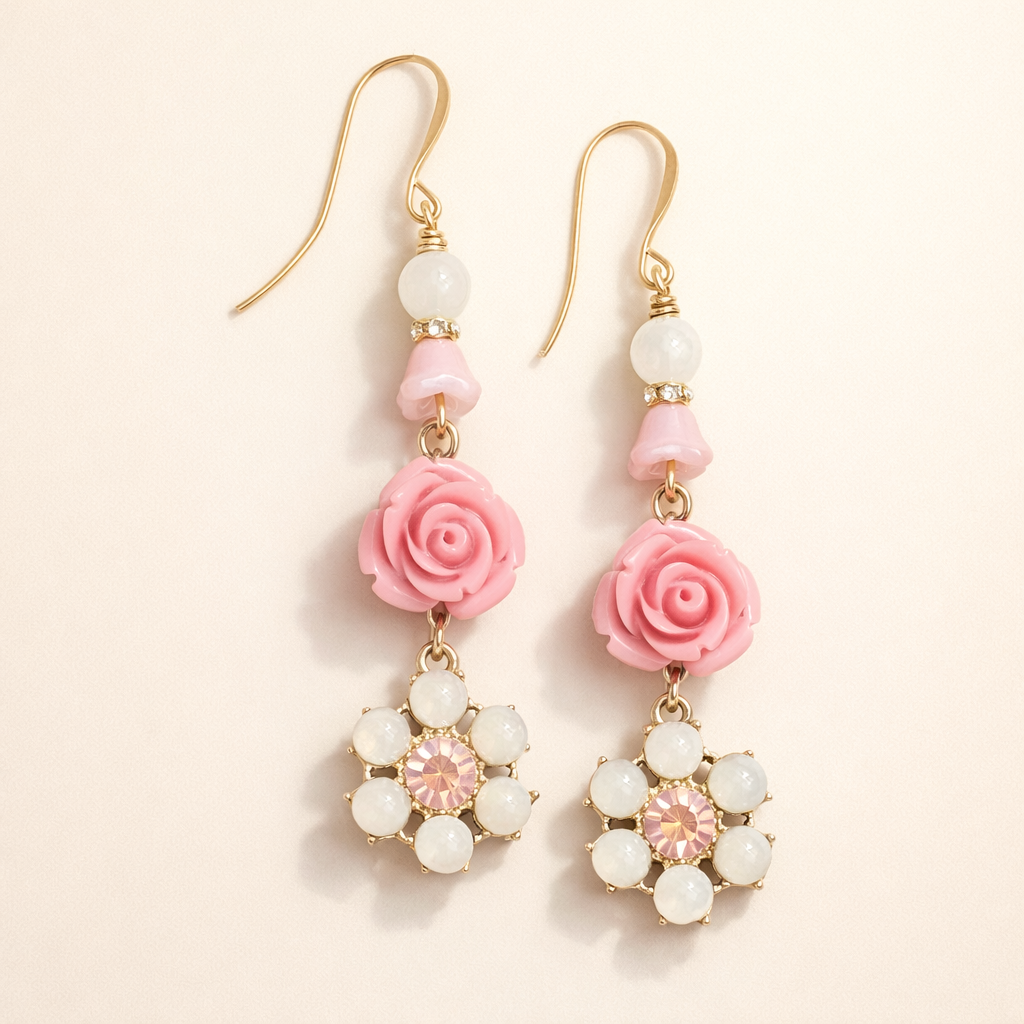 Blush Garden Reverie Dangle Earrings